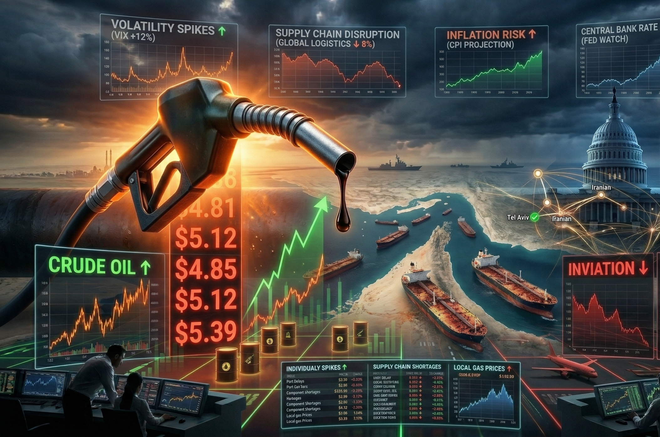 סטגפלציה חוזרת לשווקים: הזינוק בנפט והמלחמה באיראן משנים את חוקי המשחק
